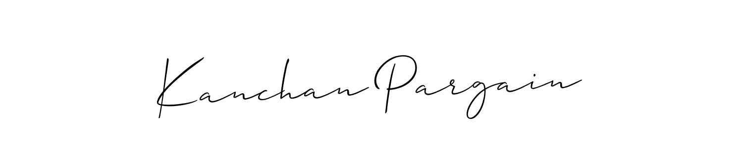 Kanchan Pargain stylish signature style. Best Handwritten Sign (Allison_Script) for my name. Handwritten Signature Collection Ideas for my name Kanchan Pargain. Kanchan Pargain signature style 2 images and pictures png