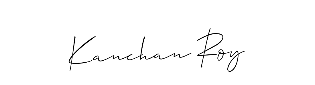 Design your own signature with our free online signature maker. With this signature software, you can create a handwritten (Allison_Script) signature for name Kanchan Roy. Kanchan Roy signature style 2 images and pictures png