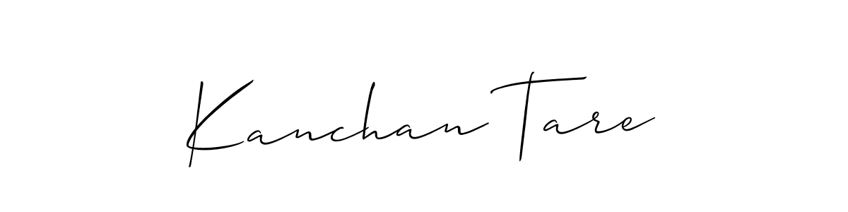 Make a beautiful signature design for name Kanchan Tare. With this signature (Allison_Script) style, you can create a handwritten signature for free. Kanchan Tare signature style 2 images and pictures png