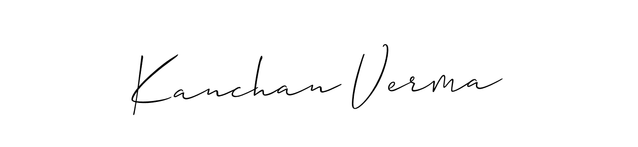 This is the best signature style for the Kanchan Verma name. Also you like these signature font (Allison_Script). Mix name signature. Kanchan Verma signature style 2 images and pictures png