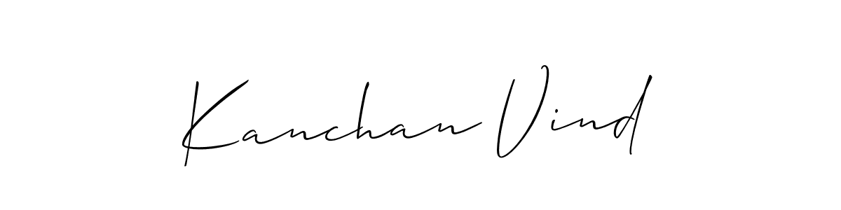 Best and Professional Signature Style for Kanchan Vind. Allison_Script Best Signature Style Collection. Kanchan Vind signature style 2 images and pictures png