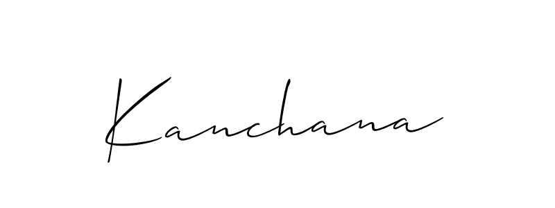 Use a signature maker to create a handwritten signature online. With this signature software, you can design (Allison_Script) your own signature for name Kanchana. Kanchana signature style 2 images and pictures png