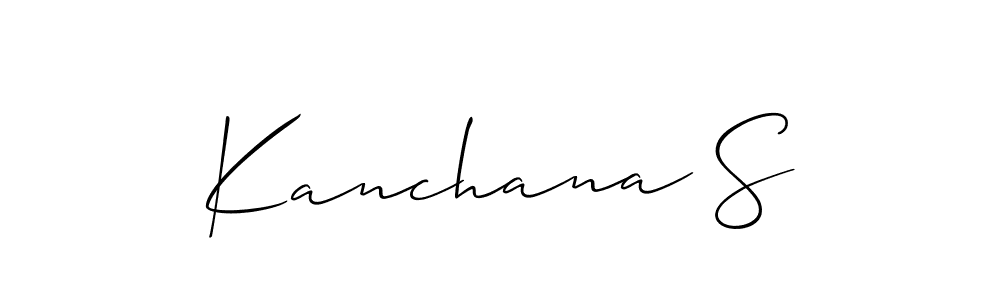 Allison_Script is a professional signature style that is perfect for those who want to add a touch of class to their signature. It is also a great choice for those who want to make their signature more unique. Get Kanchana S name to fancy signature for free. Kanchana S signature style 2 images and pictures png
