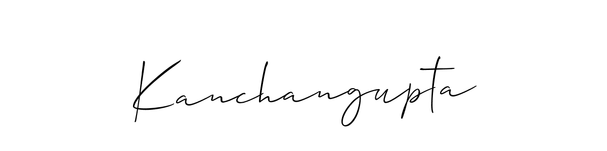 How to make Kanchangupta signature? Allison_Script is a professional autograph style. Create handwritten signature for Kanchangupta name. Kanchangupta signature style 2 images and pictures png