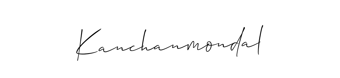 Also we have Kanchanmondal name is the best signature style. Create professional handwritten signature collection using Allison_Script autograph style. Kanchanmondal signature style 2 images and pictures png
