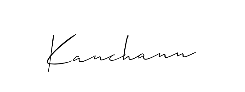 The best way (Allison_Script) to make a short signature is to pick only two or three words in your name. The name Kanchann include a total of six letters. For converting this name. Kanchann signature style 2 images and pictures png