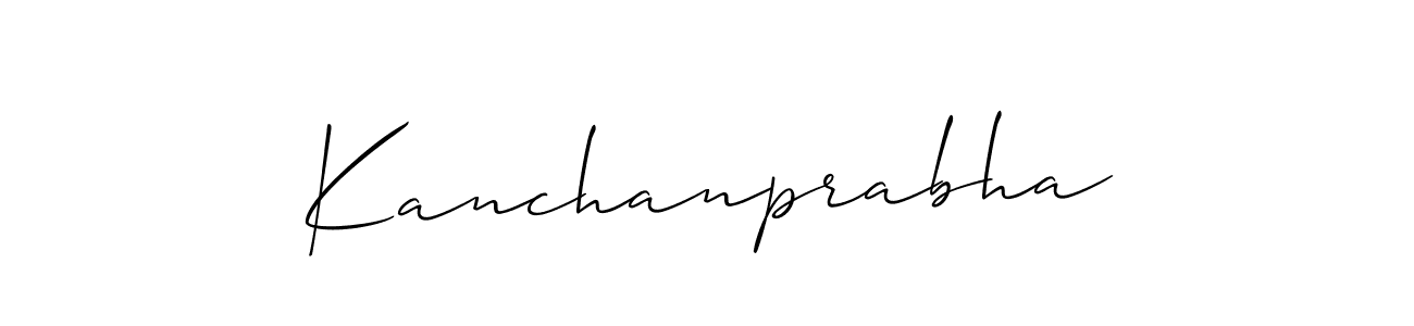 Make a beautiful signature design for name Kanchanprabha. With this signature (Allison_Script) style, you can create a handwritten signature for free. Kanchanprabha signature style 2 images and pictures png
