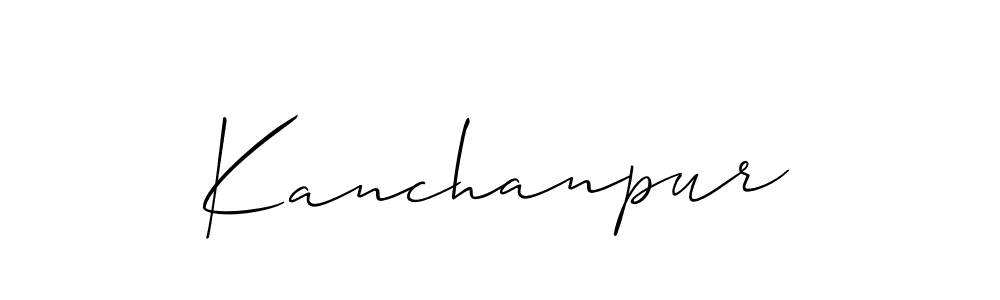 if you are searching for the best signature style for your name Kanchanpur. so please give up your signature search. here we have designed multiple signature styles  using Allison_Script. Kanchanpur signature style 2 images and pictures png