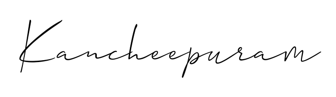Generate high-definition signature styles for Kancheepuram. The Allison_Script typeface ensures crisp legibility and sophisticated design. Kancheepuram signature style 2 images and pictures png