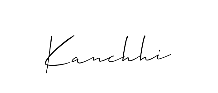 It looks lik you need a new signature style for name Kanchhi. Design unique handwritten (Allison_Script) signature with our free signature maker in just a few clicks. Kanchhi signature style 2 images and pictures png