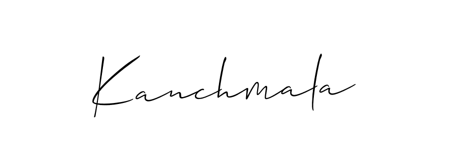 Design your own signature with our free online signature maker. With this signature software, you can create a handwritten (Allison_Script) signature for name Kanchmala. Kanchmala signature style 2 images and pictures png