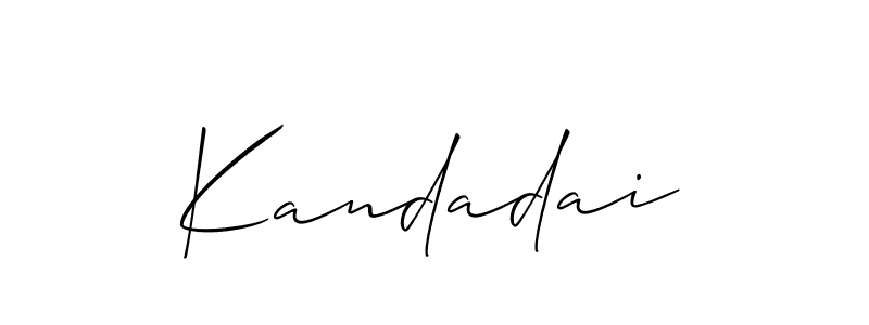 You should practise on your own different ways (Allison_Script) to write your name (Kandadai) in signature. don't let someone else do it for you. Kandadai signature style 2 images and pictures png
