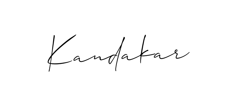 Create a beautiful signature design for name Kandakar. With this signature (Allison_Script) fonts, you can make a handwritten signature for free. Kandakar signature style 2 images and pictures png