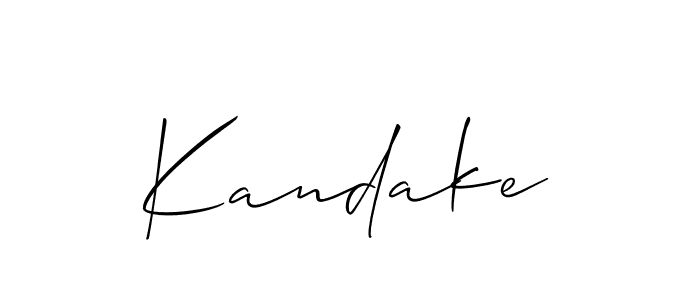 How to make Kandake name signature. Use Allison_Script style for creating short signs online. This is the latest handwritten sign. Kandake signature style 2 images and pictures png