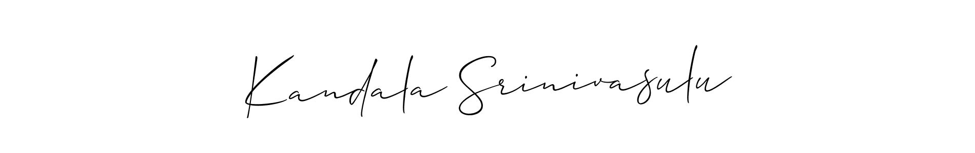 How to Draw Kandala Srinivasulu signature style? Allison_Script is a latest design signature styles for name Kandala Srinivasulu. Kandala Srinivasulu signature style 2 images and pictures png