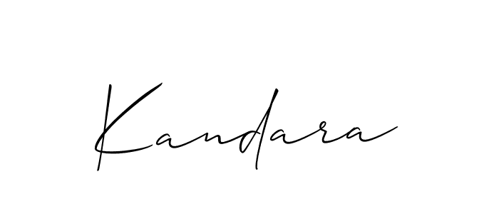 Design your own signature with our free online signature maker. With this signature software, you can create a handwritten (Allison_Script) signature for name Kandara. Kandara signature style 2 images and pictures png