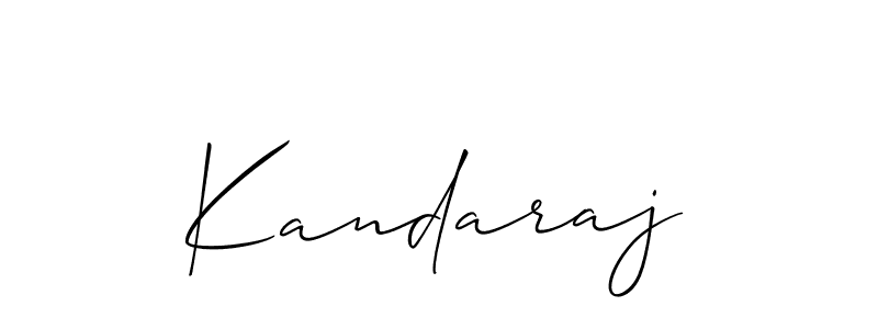 Use a signature maker to create a handwritten signature online. With this signature software, you can design (Allison_Script) your own signature for name Kandaraj. Kandaraj signature style 2 images and pictures png