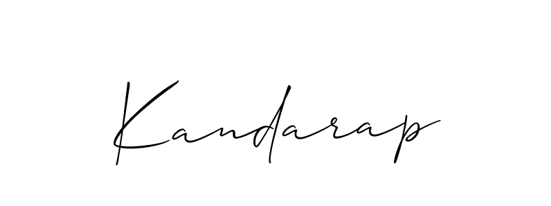 Also we have Kandarap name is the best signature style. Create professional handwritten signature collection using Allison_Script autograph style. Kandarap signature style 2 images and pictures png
