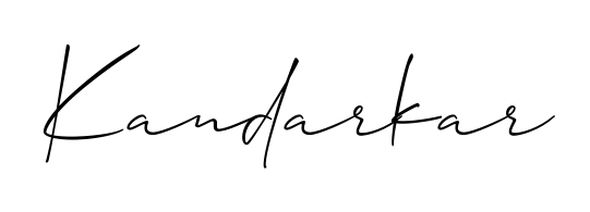A dynamic signature style for Kandarkar using Allison_Script script. Designed to look authentic, handwritten, and professional. Kandarkar signature style 2 images and pictures png