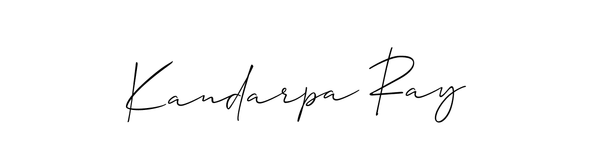 Allison_Script is a professional signature style that is perfect for those who want to add a touch of class to their signature. It is also a great choice for those who want to make their signature more unique. Get Kandarpa Ray name to fancy signature for free. Kandarpa Ray signature style 2 images and pictures png