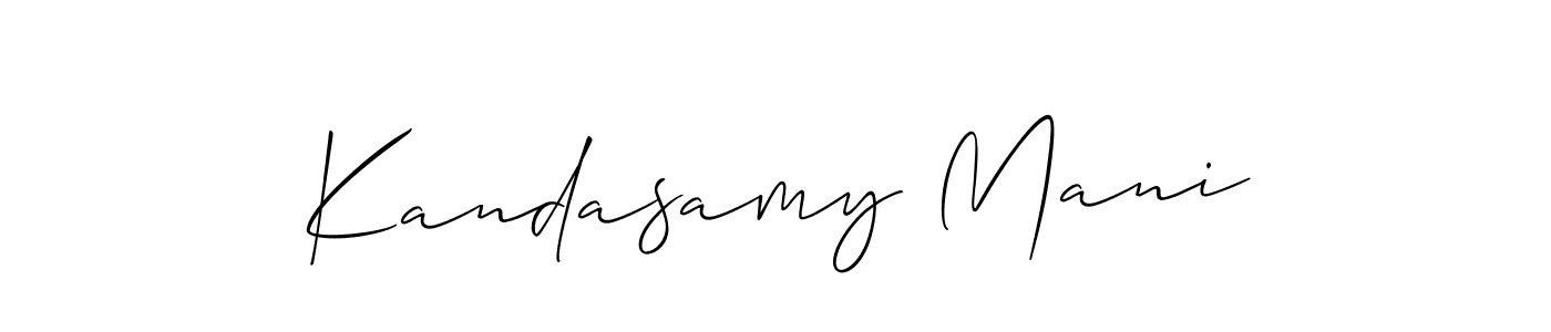 Similarly Allison_Script is the best handwritten signature design. Signature creator online .You can use it as an online autograph creator for name Kandasamy Mani. Kandasamy Mani signature style 2 images and pictures png