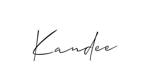 Also You can easily find your signature by using the search form. We will create Kandee name handwritten signature images for you free of cost using Allison_Script sign style. Kandee signature style 2 images and pictures png