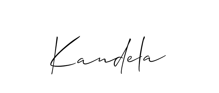 How to make Kandela signature? Allison_Script is a professional autograph style. Create handwritten signature for Kandela name. Kandela signature style 2 images and pictures png