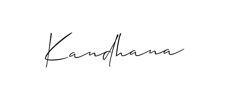 Kandhana stylish signature style. Best Handwritten Sign (Allison_Script) for my name. Handwritten Signature Collection Ideas for my name Kandhana. Kandhana signature style 2 images and pictures png