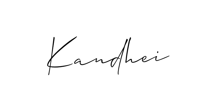 Allison_Script is a professional signature style that is perfect for those who want to add a touch of class to their signature. It is also a great choice for those who want to make their signature more unique. Get Kandhei name to fancy signature for free. Kandhei signature style 2 images and pictures png