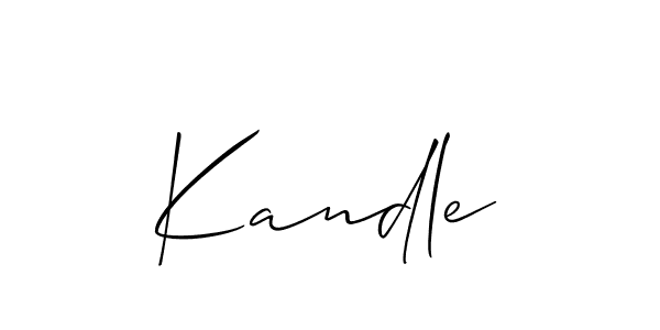 Make a beautiful signature design for name Kandle. With this signature (Allison_Script) style, you can create a handwritten signature for free. Kandle signature style 2 images and pictures png