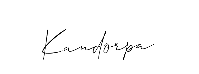 Check out images of Autograph of Kandorpa name. Actor Kandorpa Signature Style. Allison_Script is a professional sign style online. Kandorpa signature style 2 images and pictures png