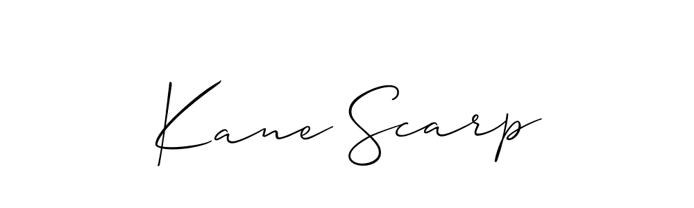 Design your own signature with our free online signature maker. With this signature software, you can create a handwritten (Allison_Script) signature for name Kane Scarp. Kane Scarp signature style 2 images and pictures png