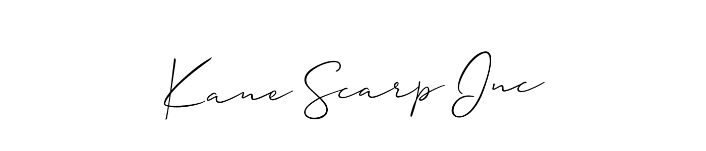 Similarly Allison_Script is the best handwritten signature design. Signature creator online .You can use it as an online autograph creator for name Kane Scarp Inc. Kane Scarp Inc signature style 2 images and pictures png