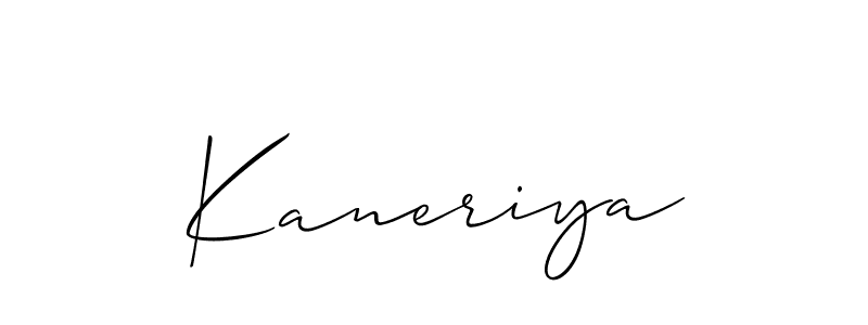 Best and Professional Signature Style for Kaneriya. Allison_Script Best Signature Style Collection. Kaneriya signature style 2 images and pictures png
