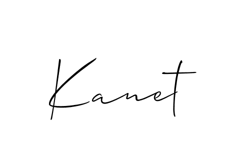 Create a beautiful signature design for name Kanet. With this signature (Allison_Script) fonts, you can make a handwritten signature for free. Kanet signature style 2 images and pictures png