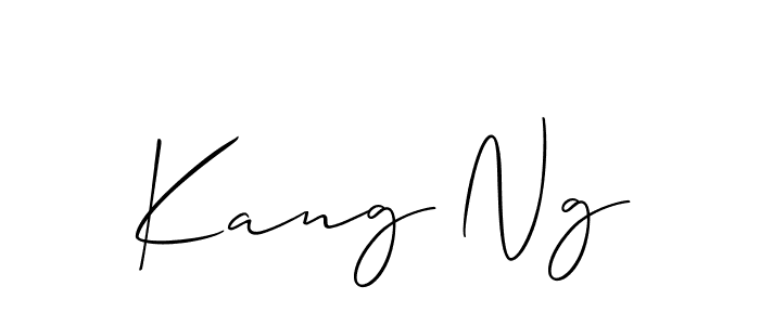 How to Draw Kang Ng signature style? Allison_Script is a latest design signature styles for name Kang Ng. Kang Ng signature style 2 images and pictures png