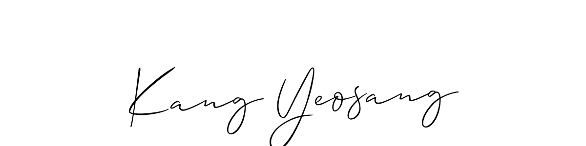 Make a beautiful signature design for name Kang Yeosang. With this signature (Allison_Script) style, you can create a handwritten signature for free. Kang Yeosang signature style 2 images and pictures png