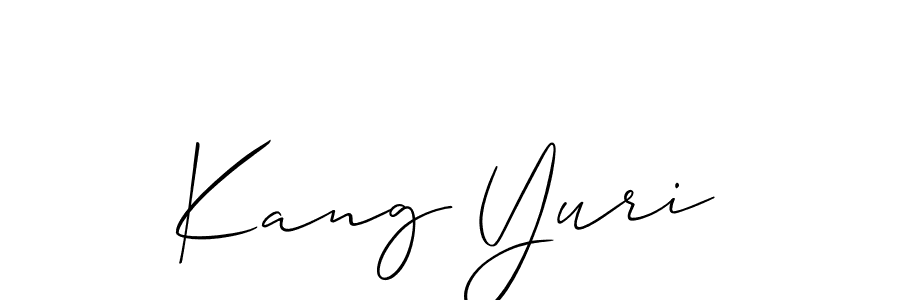 Also You can easily find your signature by using the search form. We will create Kang Yuri name handwritten signature images for you free of cost using Allison_Script sign style. Kang Yuri signature style 2 images and pictures png