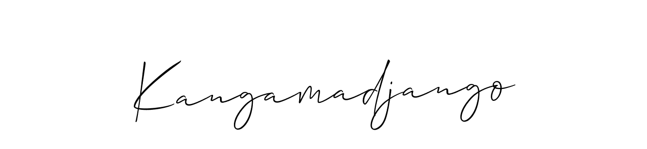 Make a beautiful signature design for name Kangamadjango. With this signature (Allison_Script) style, you can create a handwritten signature for free. Kangamadjango signature style 2 images and pictures png
