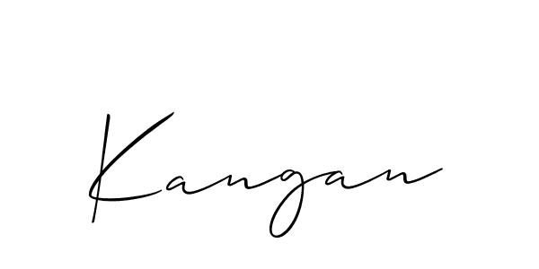 How to make Kangan signature? Allison_Script is a professional autograph style. Create handwritten signature for Kangan name. Kangan signature style 2 images and pictures png