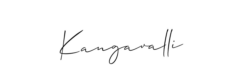 Use a signature maker to create a handwritten signature online. With this signature software, you can design (Allison_Script) your own signature for name Kangavalli. Kangavalli signature style 2 images and pictures png