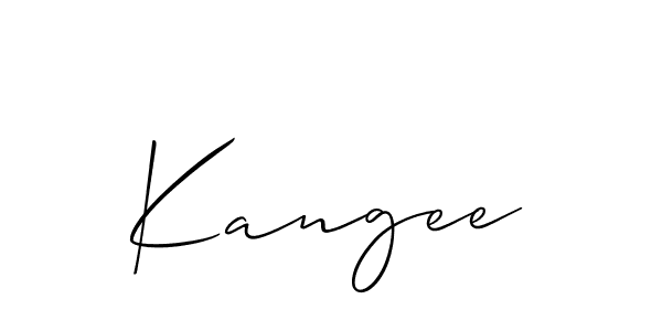 Kangee stylish signature style. Best Handwritten Sign (Allison_Script) for my name. Handwritten Signature Collection Ideas for my name Kangee. Kangee signature style 2 images and pictures png