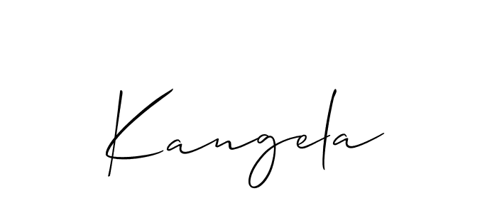 You should practise on your own different ways (Allison_Script) to write your name (Kangela) in signature. don't let someone else do it for you. Kangela signature style 2 images and pictures png