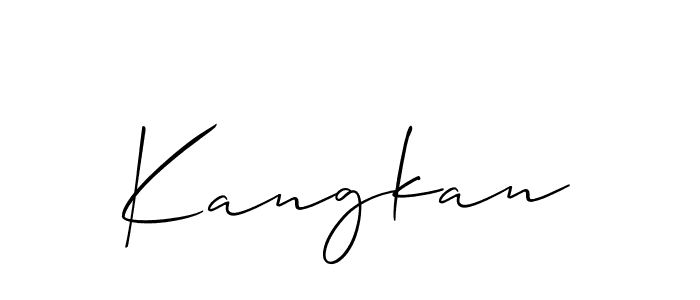 Make a beautiful signature design for name Kangkan. With this signature (Allison_Script) style, you can create a handwritten signature for free. Kangkan signature style 2 images and pictures png