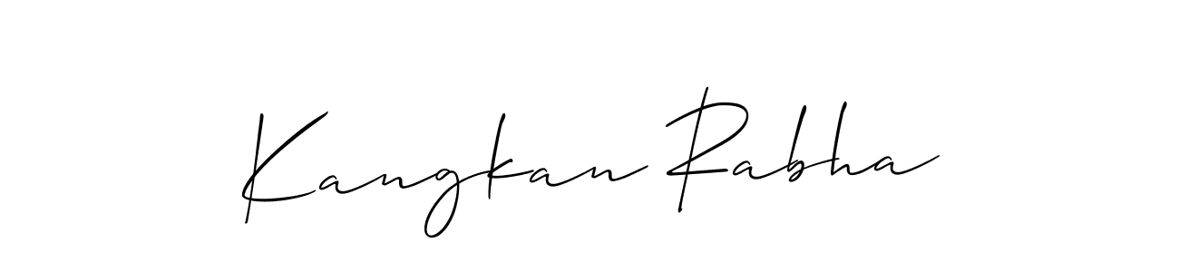 if you are searching for the best signature style for your name Kangkan Rabha. so please give up your signature search. here we have designed multiple signature styles  using Allison_Script. Kangkan Rabha signature style 2 images and pictures png