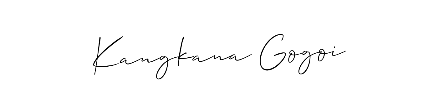 Design your own signature with our free online signature maker. With this signature software, you can create a handwritten (Allison_Script) signature for name Kangkana Gogoi. Kangkana Gogoi signature style 2 images and pictures png
