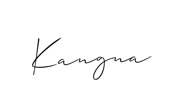 Make a short Kangna signature style. Manage your documents anywhere anytime using Allison_Script. Create and add eSignatures, submit forms, share and send files easily. Kangna signature style 2 images and pictures png