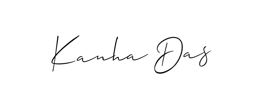 Design your own signature with our free online signature maker. With this signature software, you can create a handwritten (Allison_Script) signature for name Kanha Das. Kanha Das signature style 2 images and pictures png