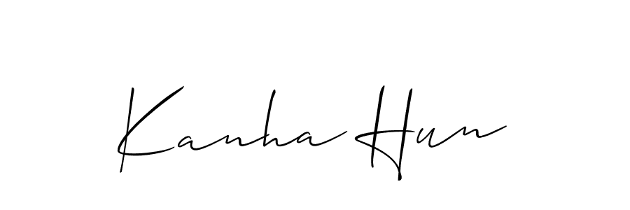 How to make Kanha Hun signature? Allison_Script is a professional autograph style. Create handwritten signature for Kanha Hun name. Kanha Hun signature style 2 images and pictures png