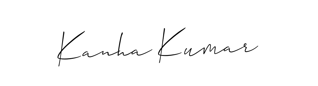 How to make Kanha Kumar signature? Allison_Script is a professional autograph style. Create handwritten signature for Kanha Kumar name. Kanha Kumar signature style 2 images and pictures png